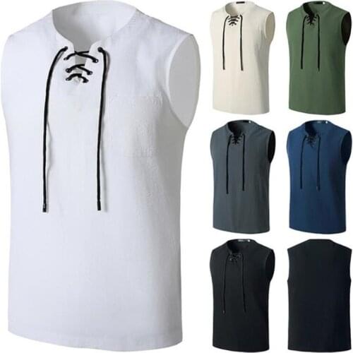 Mens T-Shirt Summer Mens short sleeve T-shirt outdoors Sleeveless T-shirt Mens Sports T-shirt Mens casual T-shirt