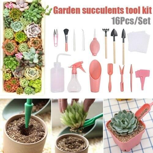 2/4/12/16Pcs Garden Planter Kit DIY Sowing Succulents Transplant Seedlings Planted Tool Bonsai Fertilizer Drilling Device 1 Set