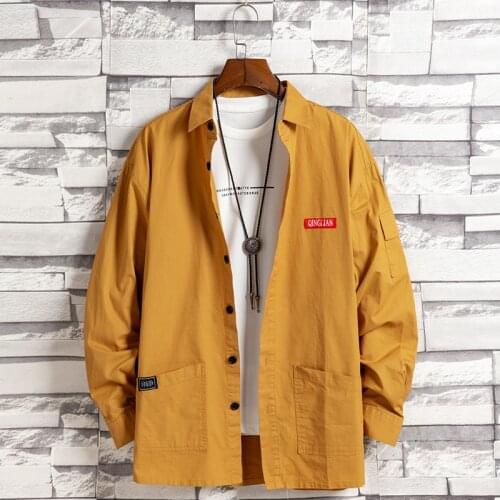 New100% Cotton Jeans Shirt For Mens Long-Sleeved Fashion Casual Solid Denim Shirts Male Classical Multiple Pockets Clothing