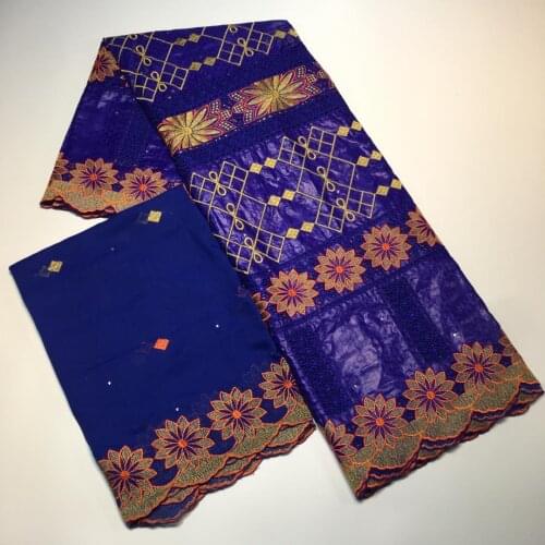 Perfect Embroidery Bazin Riche Brode African Fabric Cotton Brocade Basin Getsner Nigerian French Tissu For Occasion Party Dress