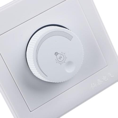 1Set Durable Adjustable White Knob Light Switch Filament Lamp Brightness Controller Dimmer Household Lighting Accessories Tools