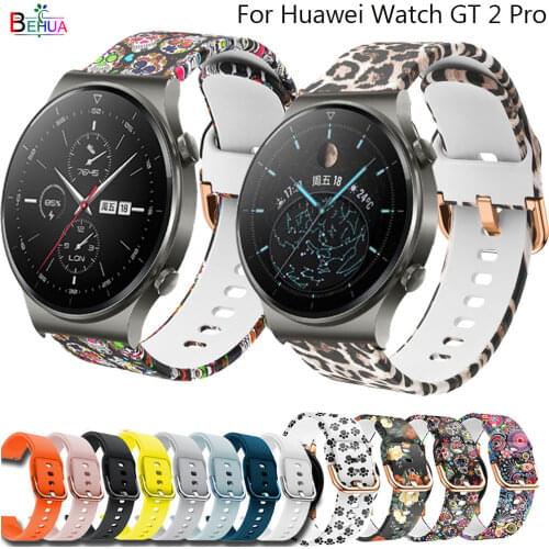 WatchBand 22MM For Huawei watch GT 2 pro / GT 2 46mm / 2e Silicone Wriststrap For Samsung Galaxy 3 45mm Bracelet Accessories