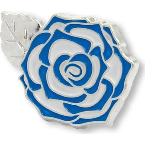 Rose Badge cheap custom Flower Shape Badges