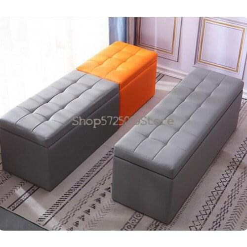Clothing Store Sofa Bench Bench Storage Fitting Room Stool Rest Bench Shoe Store Shoe Change Bench Bench Bench Footstool Leather