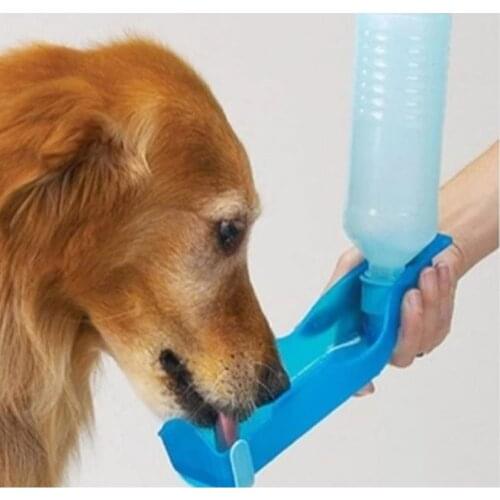 500ml Pet Folding Drinker Dog Cat Outdoor Portable Drinking Bottle Bowl Travel Water Feeder Foldable Walking Pet Plastic