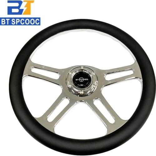 Universal 14inch Car Steering Wheel Leather Classic Type Steering Wheel 350mm High Quality 2020 Drift Stering Wheel With LOGO