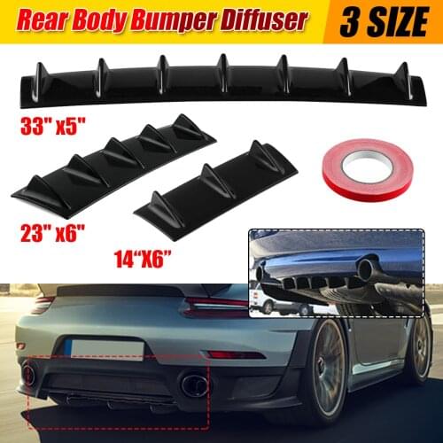 3 5 7 Fin Universal Car Rear Bumper Diffuser Splitter Shark Fin Kit Rear Bumper Lip Protector Spoiler For BMW For Audi For Benz
