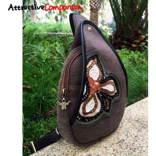Women Brand Designer Embroidery Chest Bag National Style Handmade Clutch Luxury Girl Gift Unique Handbags Lady Shoulder Tote