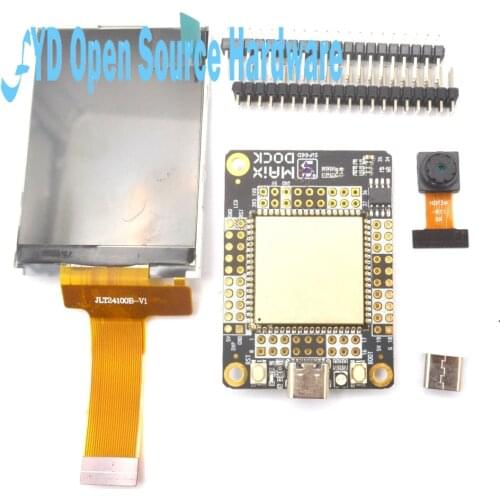 1set Sipeed M1 Dock Development Board + 2.4 inch 320*240 LCD Screen + OV2640 Camera Kit