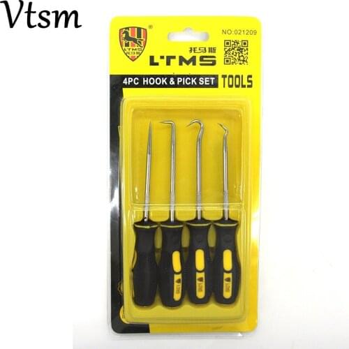 Best quality 4pcs Car Automotive Extra Long Hook And Pick Set O-Ring Seal Remover Craft Tool