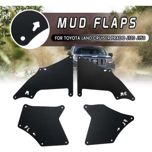 4pcs Front Rear Car Mud Flaps Splash Guards Mud Flap Mudguards Fender For Toyota Land Cruiser Prado 2003-2009