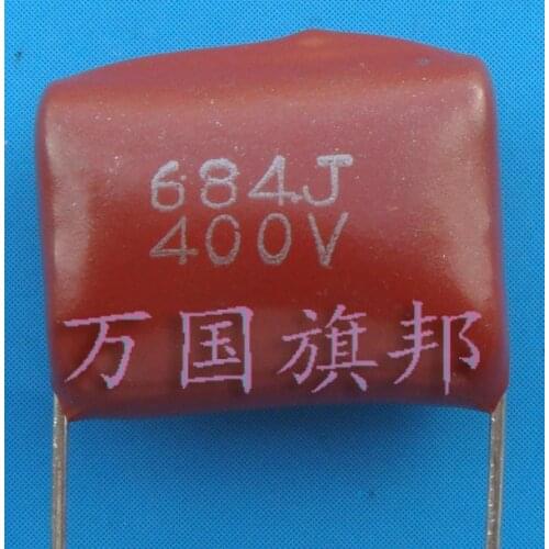Free Delivery. 684 type CL21 gold polyester film capacitor 0.68 UF 400 v