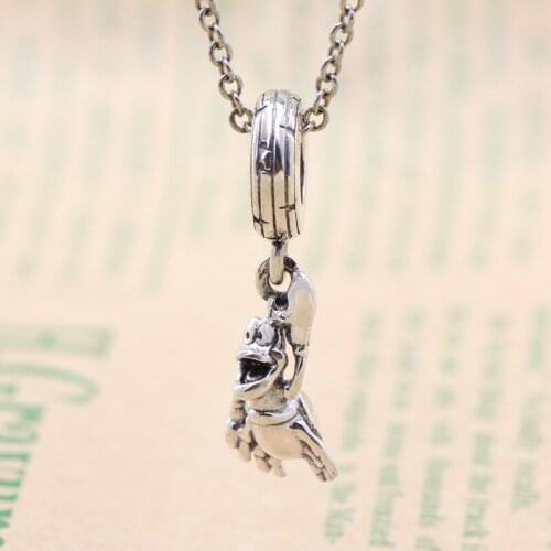 Bewill S925 Sterling Silver The Little Mermaid Sebastian Silver Charm Beads Fit Original Charms Necklace