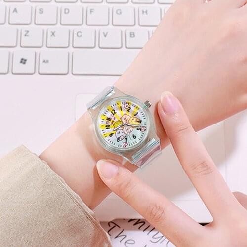 Cute Luminous Kids Watches Girls Cartoon Pattern LED Children Watch Boys Silicone Strap Infantil Wristwatches Clock