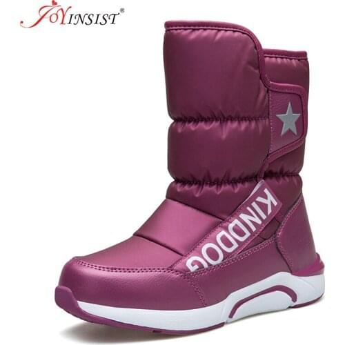Children Boots 2020 New Winter Shoes Girls Snow Boots Boys Winter Boots Waterproof Non-slip Warm Fur Kids Boots Pure Color Boys
