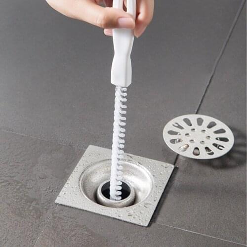 Home Bendable Sink Tub Toilet Dredge Pipe Snake Brush Tools Bathroom Kitchen Accessories Sewer Cleaning Brush Drain Cleaner Tool