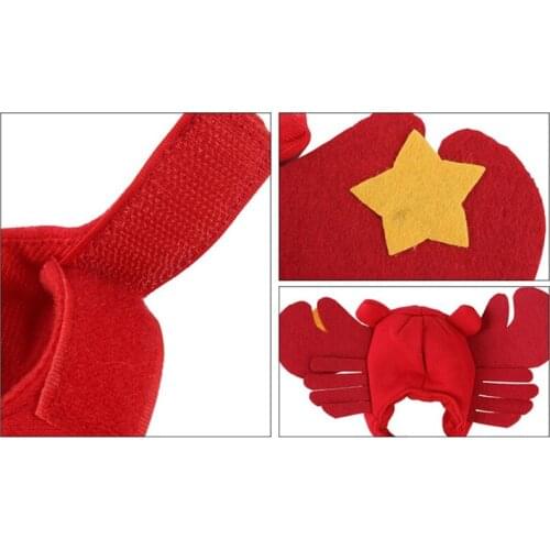 Cat Red Hat Crab Dress Up Headgear for Puppy Cat Hat Cat Holiday Decoration Headgear Pet Supplies Gift for Pet Durable 85AC