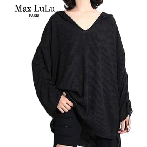 Max LuLu Women's V-Neck Pullovers