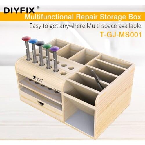 Screwdriver Tweezers Holder Electronic Components Multifunction Storage Box Desk Storage Practical Phone Tool parts Deposit Box