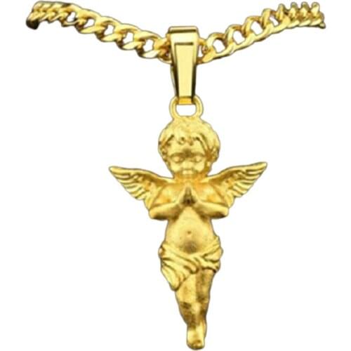 Fashion Jewelry Aesthetic Luxury Accessories for Women Golden Cute Angel Baby Cheap Necklace for Women Halloween Jewelry Christ
