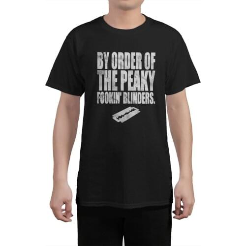 By Order Of The Peaky Fookin Blinders Peaky Blinders Tshirt Print Mens Short Sleeve Hot Sleeve Tops