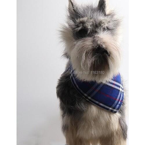 24pcs/lot New Winter Dog Bandanas Cotton Plaid Washable Pet Bandanas Scarf Bow Ties Collar Cat Dog Grooming Product