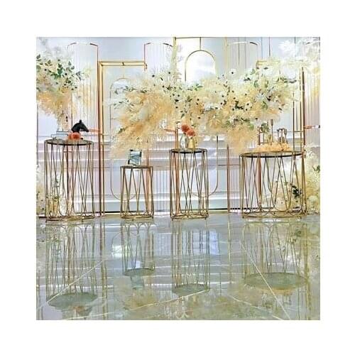 New transparent frosted screen, stage background decoration, sunshine board, guide through iron art wedding props