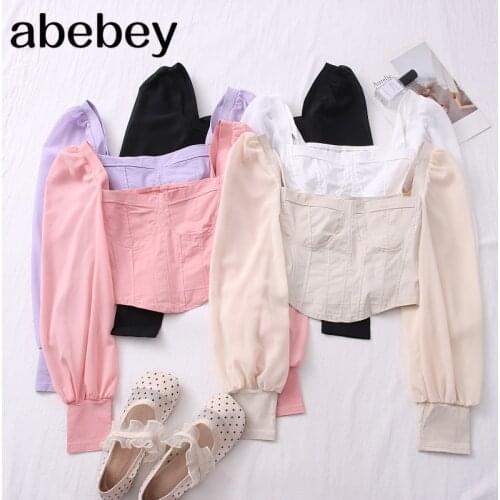 Solid Color Pleated Bow Fashion Women Ladies Long Sleeve Off Shoulder Tops Blouse Shirt Lace Up Corset