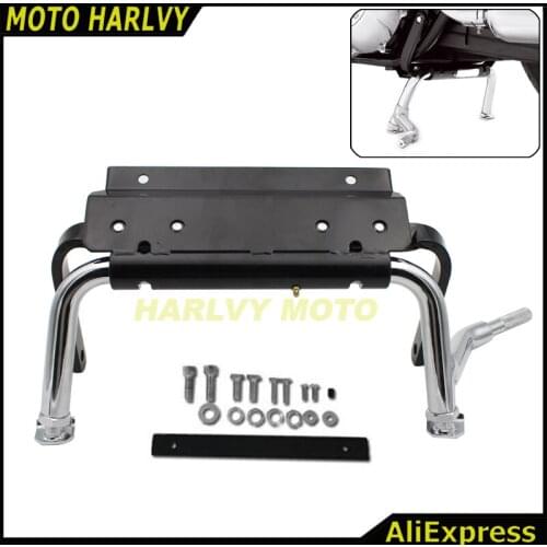 Duty Steel Adjustable Center Stand fit For Harley Electra Glide Road King Road 1998-2008