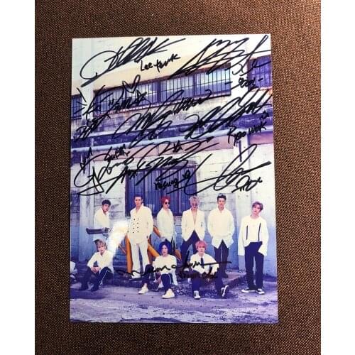 Hand signed SJ Super Junior autographed group photo TIME SLIP 5*7 19P1