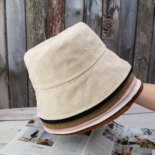 Women Bucket Hat Beach Sun Hat Foldable Fisherman Outdoor Cap Lovely Bomber Hats