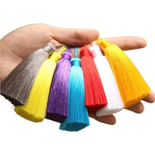 2pcs/Pack 8cm Silk Tassel Fringe Curtain brush DIY craft tassel fringe Trim for curtains jewelry DIY Wedding Home Decor accessor