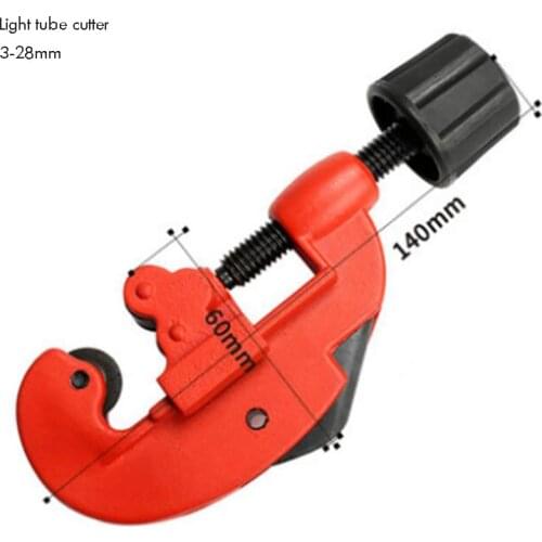 Heavy Duty Screw Feed Tubing Cutter, 3-28mm Tube Cutter Portable Brass Tube Cutter for Pipe Copper PVC Thin Stainless Steel Tube