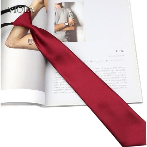 Wine Red Solid Colorful Necktie Men Women Ties Fashion High School Professional Uniform Student Waitress Staff Shirt Accessories