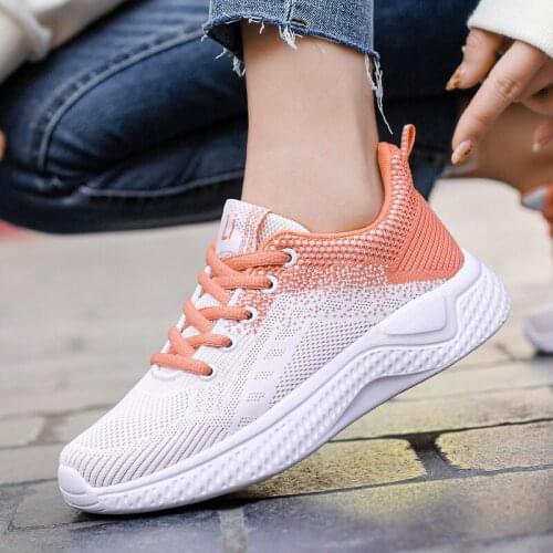 Women Running Shoes Fly Weaving Walking Sneakers Flat Breathable Sport Trainers Big41 Outdoor Athletic Jogging Footwear Trending
