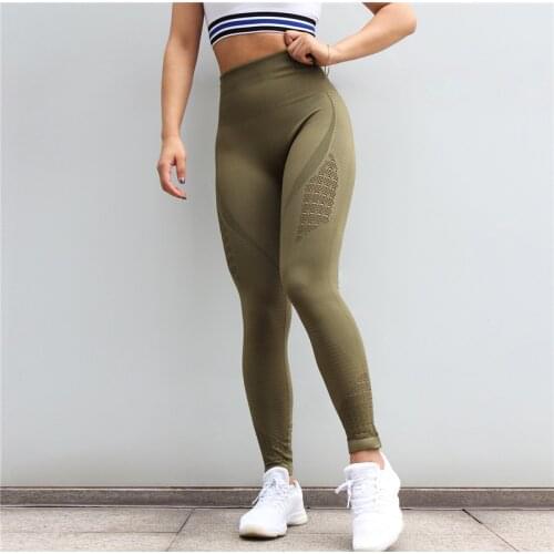 Yoga Pants Women Stretchy Fitness Leggings Sports Running Sportswear Seamless Tummy Control Gym Tight Pants