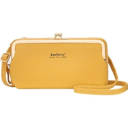 Women PU Leather Clutch Long Wallet Credit Card Holder Shoulder Bag Coin Purse Business Handbag Large Capacity Zipper Bag