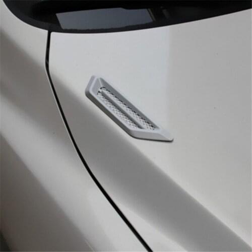 1 Pair Side Mesh Cover Universal Shark Gills Auto Sticker Hood Bonnet Car Fake Air Outlet Decoration Stickers