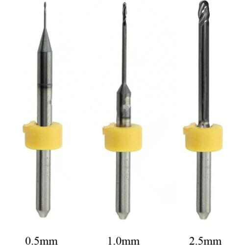 3pcs Sirona Cad Cam milling burs Diamond-coated Carbide dental Milling Burs End mills for zirconia