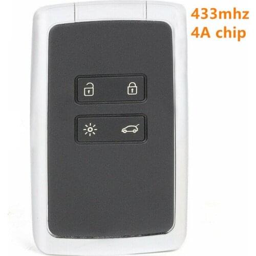 5pcs Smart Remote Key Fob 433MHz for Renault Espace 5 Megane 4 Talisman 2016-2019 with 4A chip aftermarket