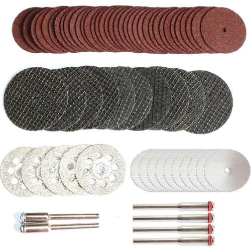 63Pc Diamond Cutting Wheel HSS Circular Saw Blades Resin Cut Off Disc wood working metal dremel mini drill rotary tool accessory