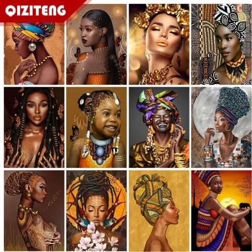 5D Diamond Painting New Product African Woman Rhinestone Diamond Embroidery Cross Stitch Portrait Mosaic Decoration for Sale