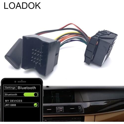Car Bluetooth Receiver AUX in Audio Music Adapter HI-FI Full Harness for BMW X3 X5 Z4 E63 E64 E65 E66 E83 E85 E86 E39 E53