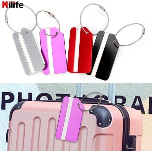 Travel Suitcase Checked Card Mixproof Baggage Tags Metal Luggage Tag Label For Storage Bags Luggage Boarding Pass