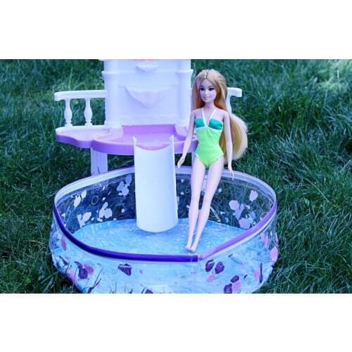 Sweet pool house party for case for barbie beach accessories can children playing in the water toys Gift Set
