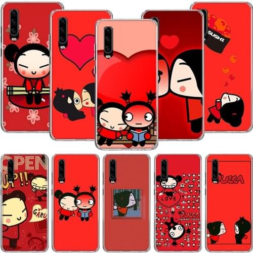 Cute Cartoon Pucca Garu Phone Case For Huawei P30 P40 P20 P10 Mate 20 10 30 Lite Pro P Smart Z Plus Printing Cover Coque Shell