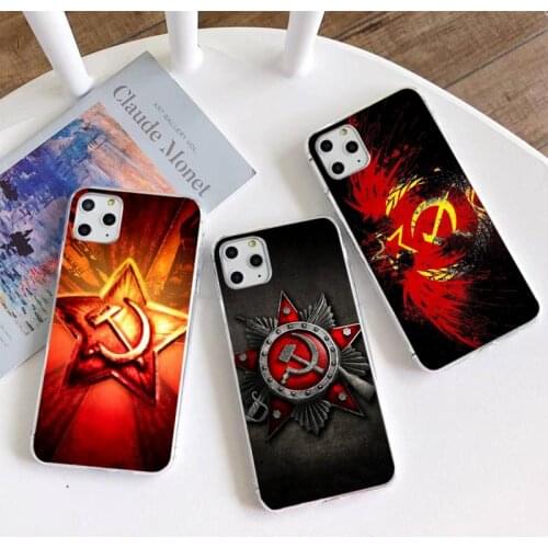Soviet Union USSR Flag Phone Case for iphone 12 pro max mini 11 pro XS MAX 8 7 6 6S Plus X 5S SE 2020 XR cover