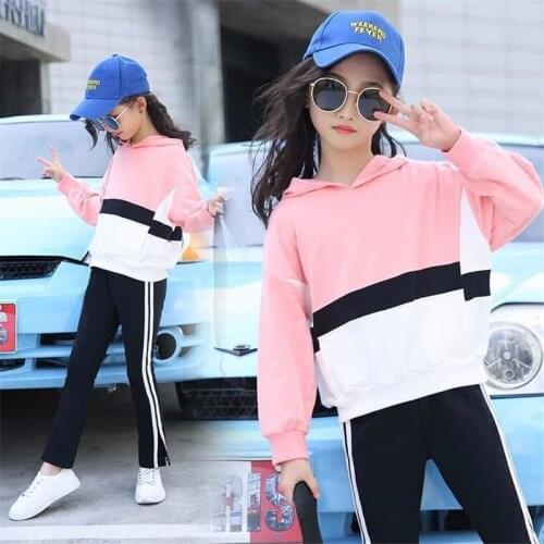 Children Girls Sweatshirt Clothes Sets For Girls Clothing Set Sweatshirt + Pants 2pcs Teenages girl Casual Sport Suits
