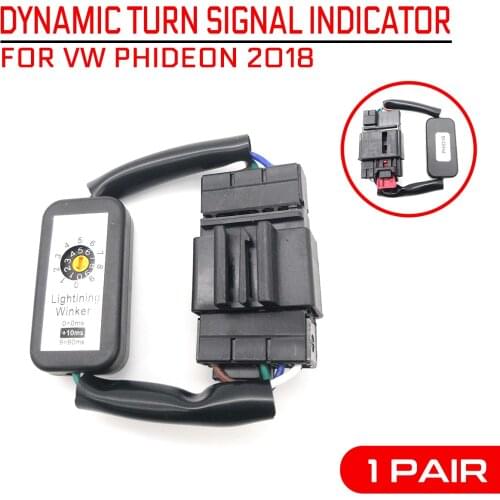For VW PHIDEON 2018 Dynamic Turn Signal Indicator 2Pcs Black LED Taillight Add-on Module Cable Wire Harness