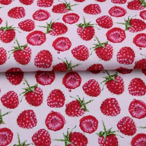 Cotton Fabric Tissues For DIY Kids Dress Patchwork Strawberry Digital Printing Fabric For Sewing Dress Handbag Dolls Clothing